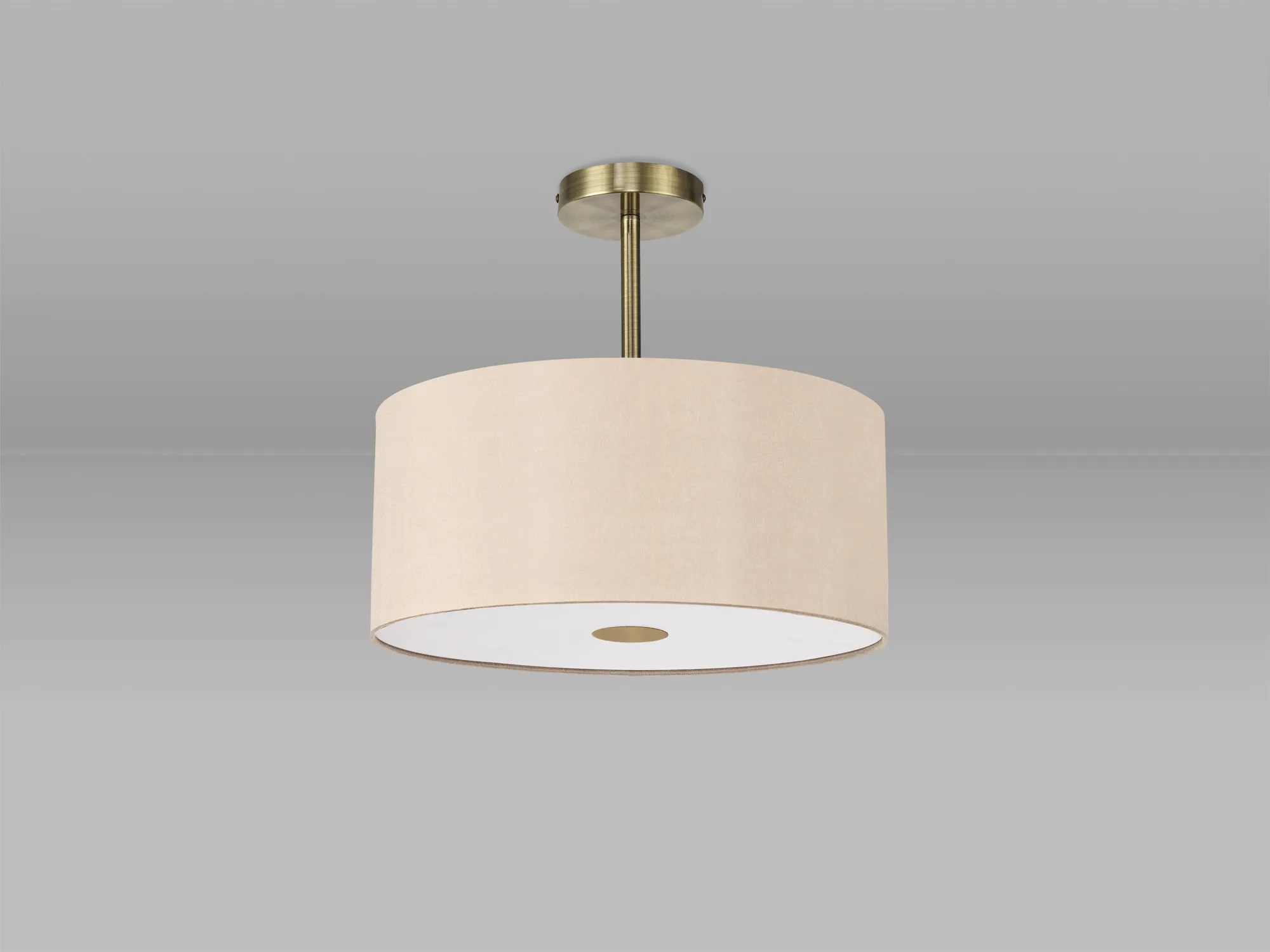 Baymont 40cm Semi Flush Flush 5 Light Antique Brass, Antique Gold/Ruby, Frosted Diffuser DK0500  Deco Baymont AB AG